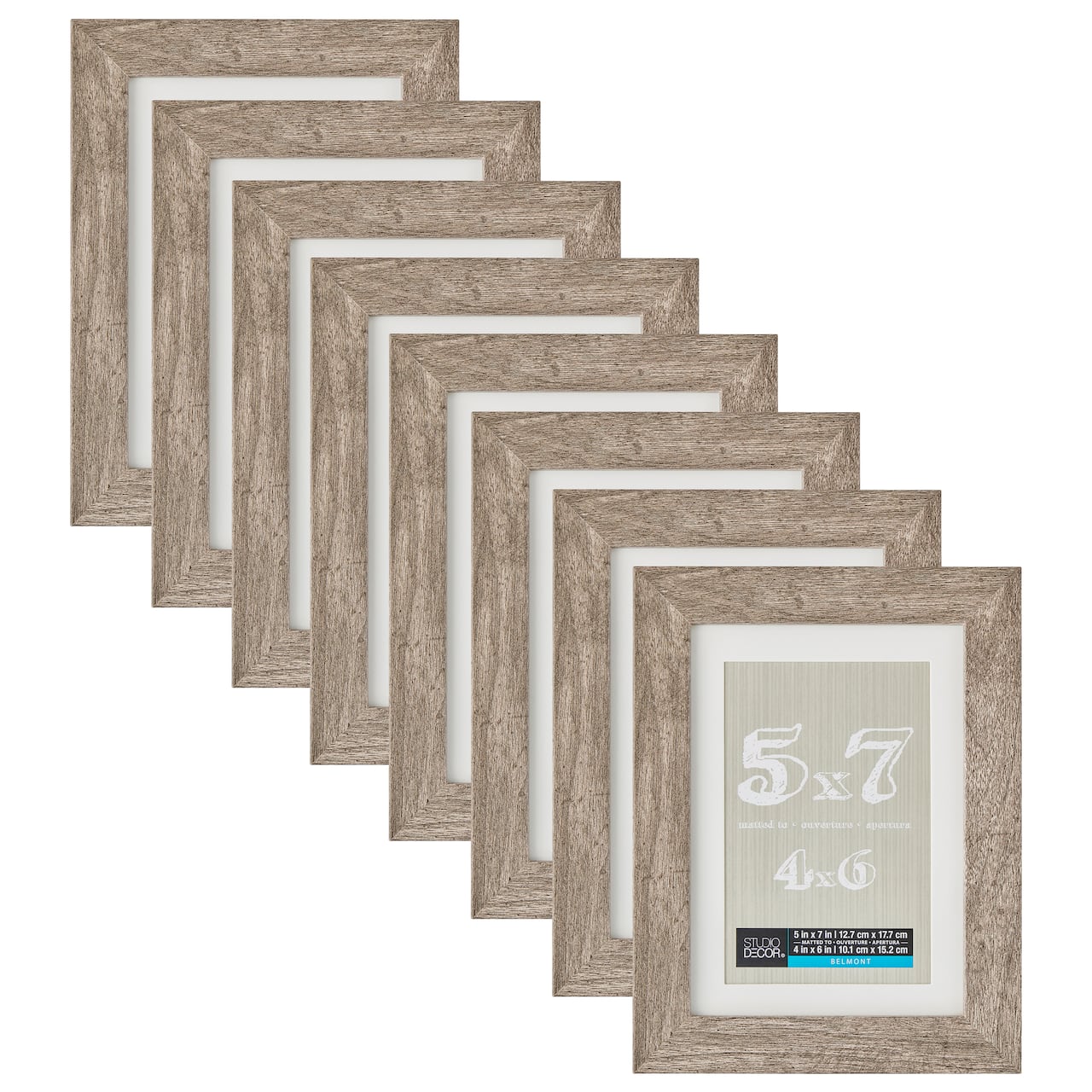 8 Pack: Gray Belmont Frame With Mat by Studio Décor®